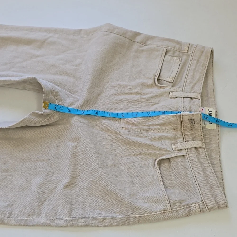 L’Agence High Line Skinny Jeans High Rise Biscuit Destruct